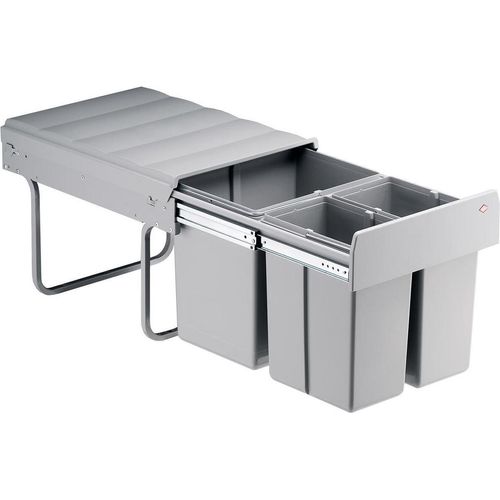 WESCO® Abfallsammler Mülleimer Trio-Master 345 S/400-3 Sammelsystem alugrau