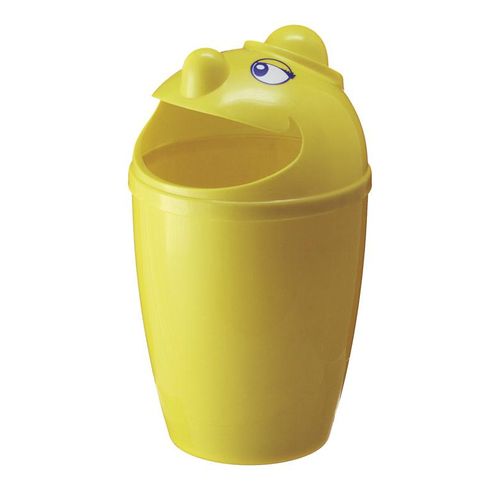 Abfallsammler mit Gesicht - Gelb