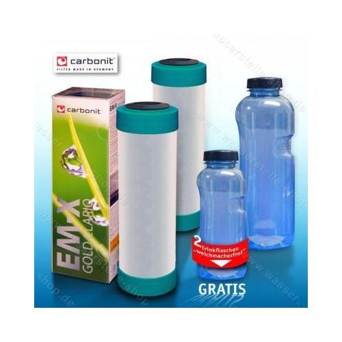 2x Carbonit EM Premium D, gratis 2 Trinkflaschen weichmacherfrei