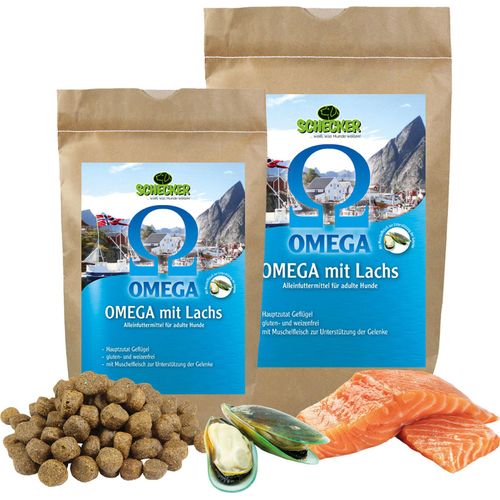 2x12 kg Schecker Omega 3 + 6 Lachs - Trockenfutter - Hundefutter- weizenfrei -glutenfrei