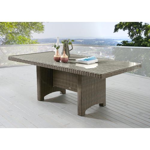 Destiny Gartentisch Luna Vintage Braun Tisch Polyrattan Geflechttisch 200 x 100 Esstisch