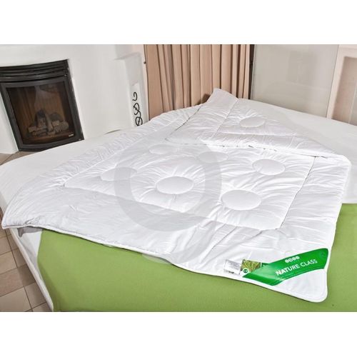 Steppbett Merino Wolle 155x220 Natur Bettdecke in Übergröße