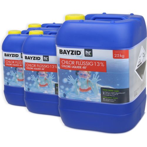 4x25 kg BAYZID® Flüssigchlor 13% zur effektiven Pool Desinfektion