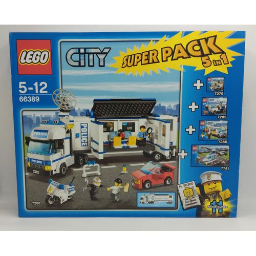 LEGO 66389 City Super Pack Polizei 5 in1 (enthält LEGO 7288, 7279, 7285, 7286, 7741)