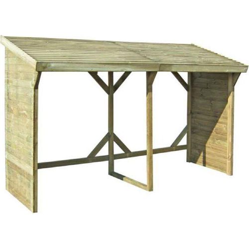 Kaminholzunterstand 03 - Abmessungen: 284 x 90 x 183 cm (L x B x H)