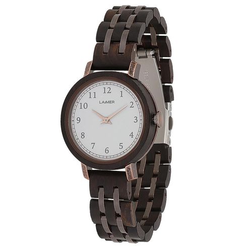 LAiMER Damen Uhr 0090 Emma Sandelholz Vegan Bronze beschichtet