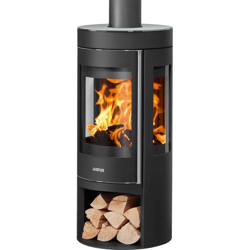 Kaminofen Justus Mino Trios 2.0 raumluftunabhängig schwarz Glas 5kW