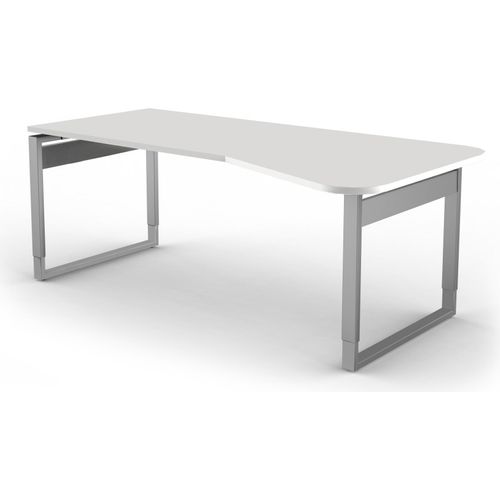 Freiformtisch StageOne Form 5 BxT 195x80/100cm weiß