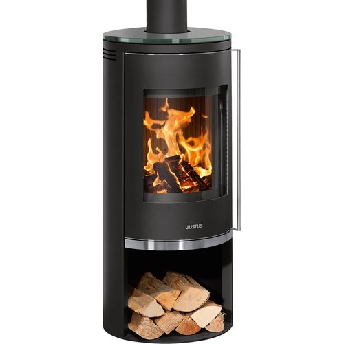 Kaminofen Justus Faro 2.0 raumluftunabhängig Stahl schwarz Glas 6kW