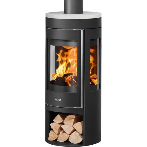 Kaminofen Justus Mino Trios 2.0 raumluftunabhängig Keramik weiß 5kW