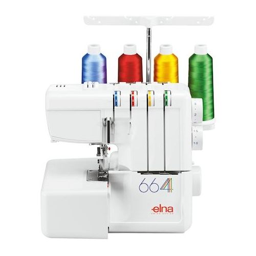 ELNA 664 eXtend inkl.Starter-Kit mit 16 Konen Overlockgarn