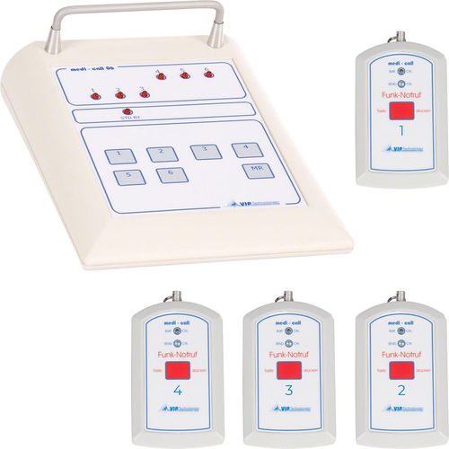 Notrufanlage Empfangseinheit medi-call 06, 6 Kanäle inkl. 4 Sender