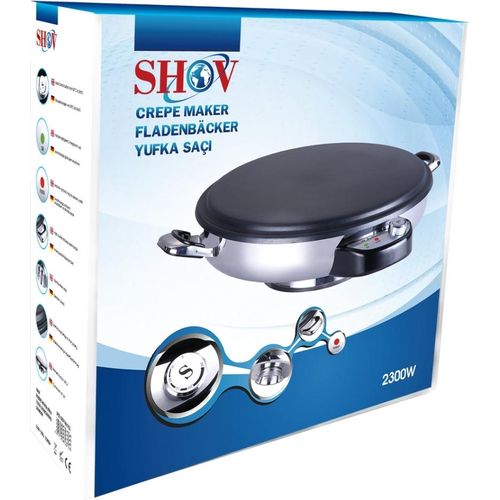 Shov Crêpes, Pfannkuchen, Yufka und Pita-/Fladenbrot Maker 2300W 265°C