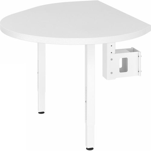 Anbautisch mit Fuß 91,5x121cm Weiß/Weiß
