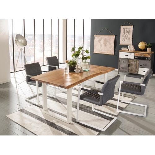 Esstisch Bullwer mit 4 Stühlen Picton grau