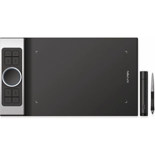 XPPen Deco Pro Medium 15x8 Zoll Grafiktablett Pen Tablet Mobiles Zeichentablett mit Doppelrad für Fernunterricht Home-Office Fotobearbeitung