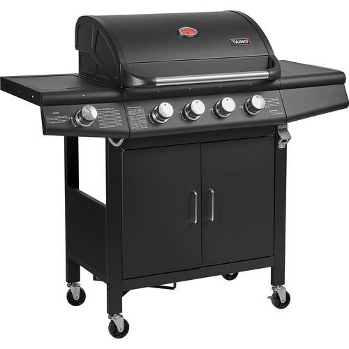 TAINO RED 4+1 Gasgrill schwarz 4 Edelstahl Brenner Seitenkocher