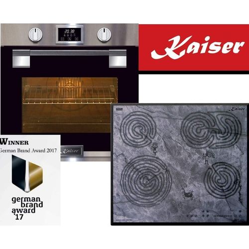 Autarkes Herd Set Kaiser Kaiser EH 6337 Pyrolyse Einbaubackofen /79L/ Kaiser KCT 6715 F Ära
