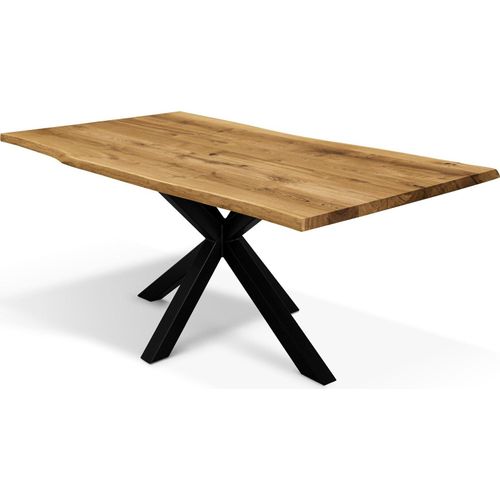 Esstisch Taranaki 03 Wildeiche massiv geölt - Abmessungen: 140 x 90 cm (B x T)