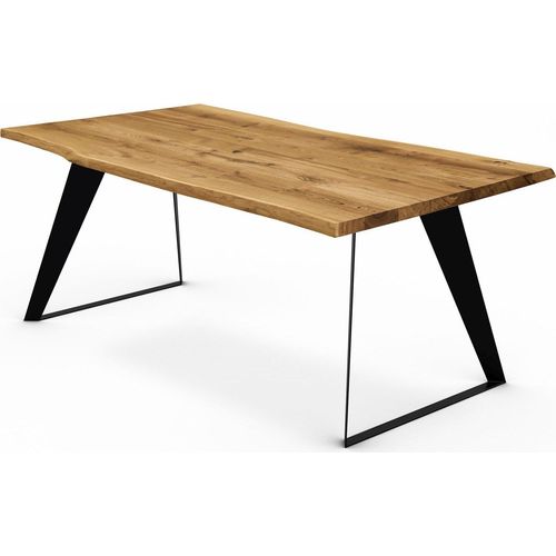 Esstisch Taranaki 05 Wildeiche massiv geölt - Abmessungen: 160 x 90 cm (B x T)
