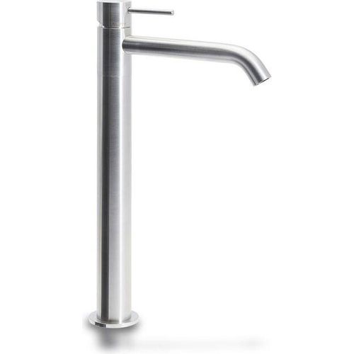 Hohe Mischbatterie Aufsatzwaschbecken Badarmatur Edelstahl Hochglanz