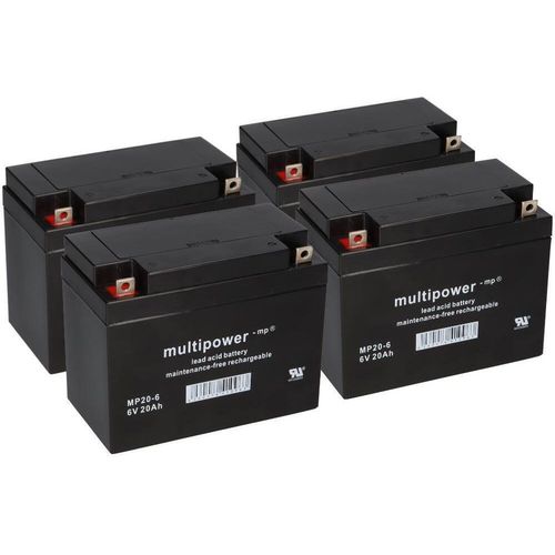 4x 6V 20Ah AGM Akku Gel Bleiakku 6V 20Ah Batterie Modellbau
