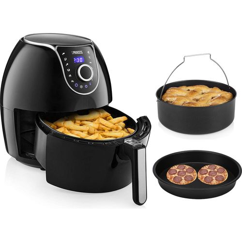 Digitale 2in1 XXL Heißluftfritteuse 8 Programme 5,2L mit Pizzapfanne & Backform