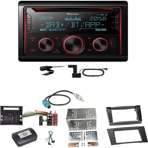 Pioneer FH-S820DAB DAB+ Bluetooth FLAC USB Einbauset für Mercedes W211 CLS W219 Image