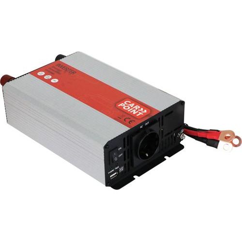 Carpoint Umformer 12V>230V 1000W Batteriekabel