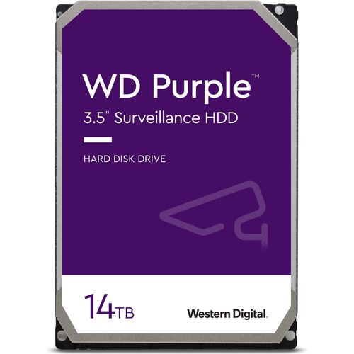 WD Purple™-Festplatte für Überwachungssysteme 14 TB, 3.5 Zoll, 7200 U/min, SATA 6 Gbit/s