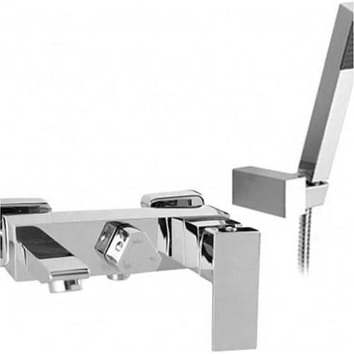 KUOVADIS Wannenarmatur mit Handbrause , Abstand 150mm, Chrom