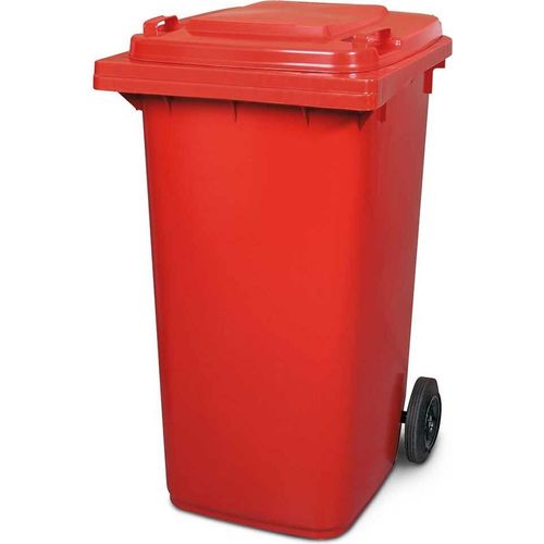BRB Müllbehälter, Inhalt 240 Liter, HxBxT 1075 x 580 x 730 mm, rot