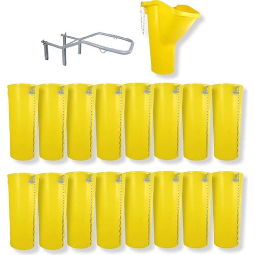 Profi Bauschuttrutsche Schuttrutsche Schuttrutschen Schuttrohr SET (18-tlg 17 m)