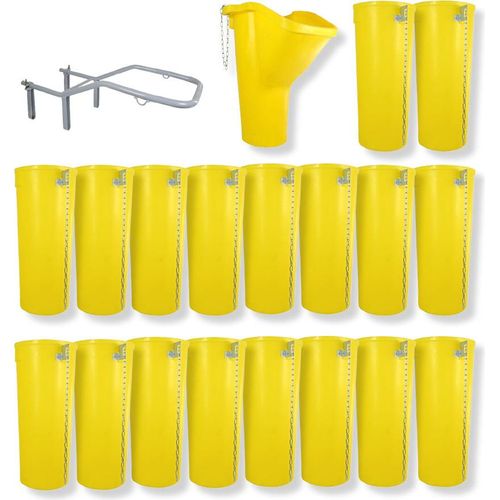 Profi Bauschuttrutsche Schuttrutsche Schuttrutschen Schuttrohr SET (20-tlg 19 m)