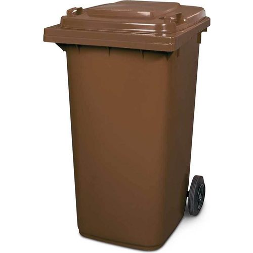 BRB Müllbehälter, Inhalt 240 Liter, HxBxT 1075 x 580 x 730 mm, braun