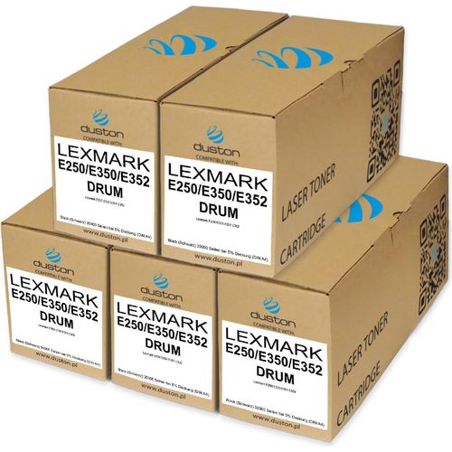 5x E250/E350/E352, E250X22G Band Schwarz kompatibel mit Lexmark E250 E350 E351 E352
