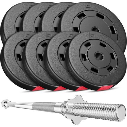 Hop-Sport Hantelset 69kg Langhantel Langhantelstange Hantelcheiben Gewichte 4x10 kg + 4x5 kg