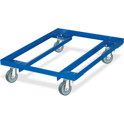 Fahrgestell/Rollrahmen, LxBxH 810 x 610 x 190 mm, Tragkraft 240 kg, 4 Lenkrollen, Vollgummibereifung