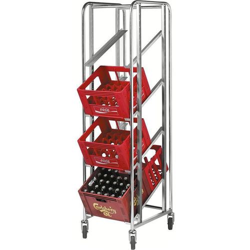 Eurokastenwagen für 4 Getränkekästen 435 x 585 x 1.880 mm, 150 kg - verzinkt