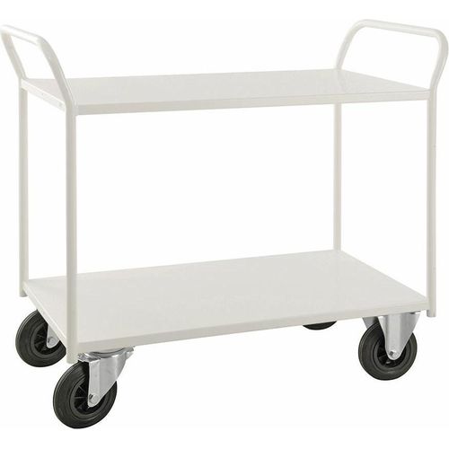 Etagenwagen 2 Böden mit Aufkantung 1.080 x 550 x 975 mm, 400 kg - weiß