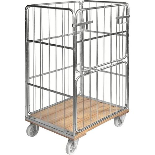 Gitterrollwagen 4 Seiten, 845x630x1.390 mm, 500 kg, Holzbasis verzinkt