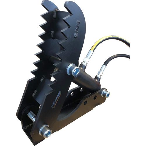 Baggerdaumen mit Hydraulik Bagger-Zange Holzgreifer Niederhalter Greifer für Minibagger Bagger