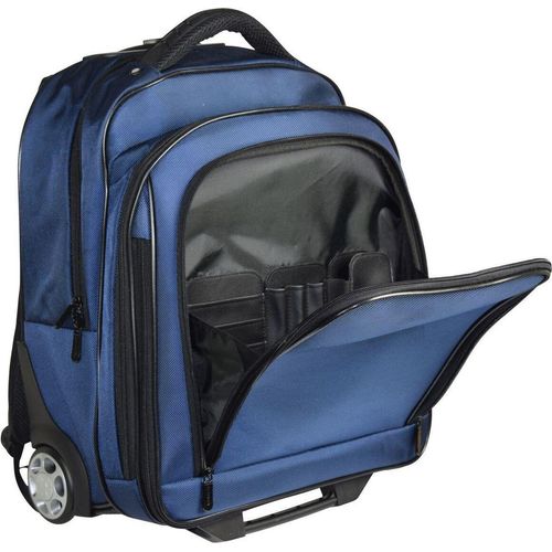 Wandern Einkaufs Rucksack Rollen Laptop Trolley Funktion 47 cm Blau Bowatex