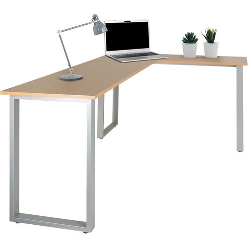 hjh OFFICE Eckschreibtisch WORKSPACE BASIC I Schreibtisch 75.0 x 165.0 x 120.0 cm