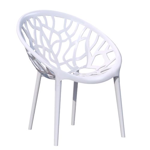 4er-Set AMAZONAS | Designer Kunststoffstuhl | Weiß | Kunststoff | Stapelbar | Kunststoff Stuhl, Kunststoffstühle Outdoor