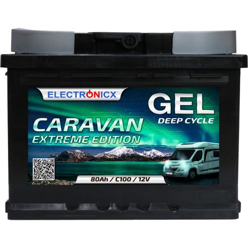 Elektronische Wohnmobilbatterie EXTREME Edition GEL 80 Ah 12 V für Wohnmobile und Boote