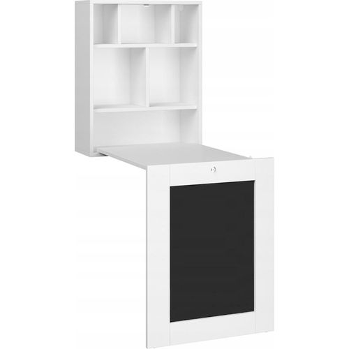 Schreibtisch klappbar, hängend TILT WEIß MATT Computertisch Wandtisch Klapptisch Tafel zum Schreiben mit Kreide