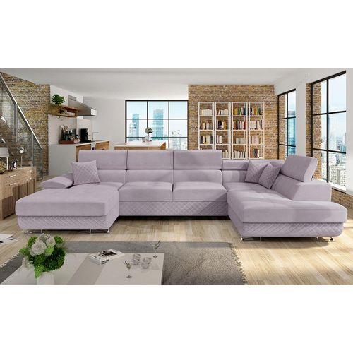 MIRJAN24 Ecksofa Cotere Bis Premium, Bettkasten, U-Form (Prestige 2765 Karo + Prestige 2765 + Prestige 2765 Karo, Seite: Rechts)