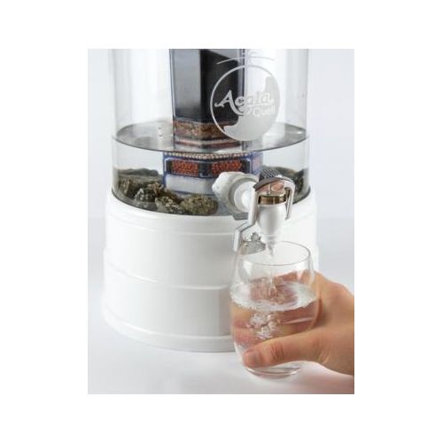 AcalaQuell® Mini- weiß mit Glastank in Kristallklar