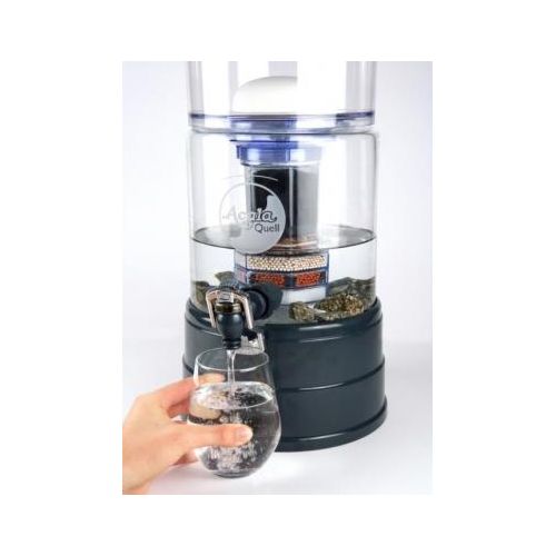 AcalaQuell® Mini- anthrazit mit Glastank in Kristallklar